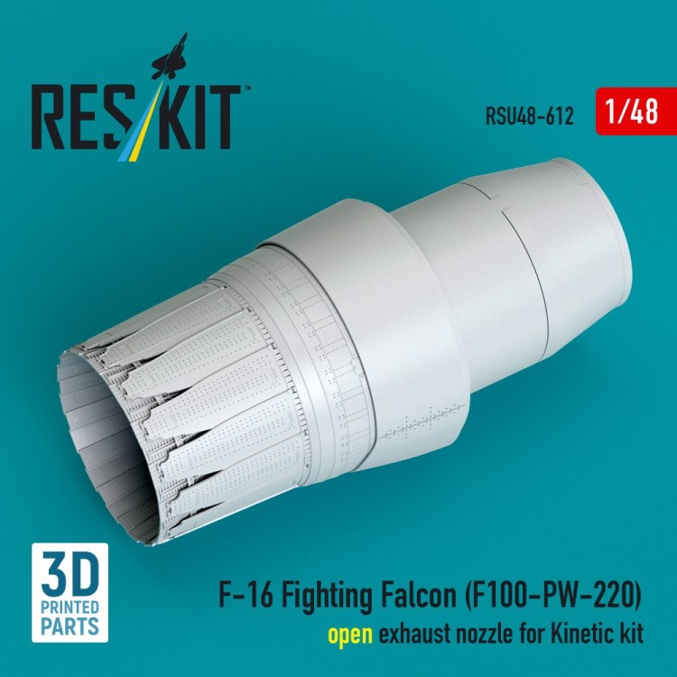 Reskit RSU48-612 F-16 Fight.Falcon (F100-PW-220) exh.noz.(KIN) 1/48