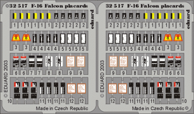 Eduard 32517 F-16 placards