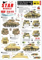 Star Decals 72-A1111 British Sherman tanks in North Africa. Sherman Mk.III 1/72