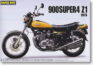 Aoshima 044421 Kawasaki 900 Super4 Z1 1972 Yellow Ball 1:12