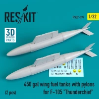 Reskit RS32-397 450 gal wing fuel tanks w/ pylons for F-105 1/32