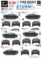 Star Decals STAR35996 Sturm #4. Sturmgeschutz/StuG.III Ausf.B. Abt 190, 191, 197, 244, GD, SS-LAH on the Eastern Front 1941-42 1/35