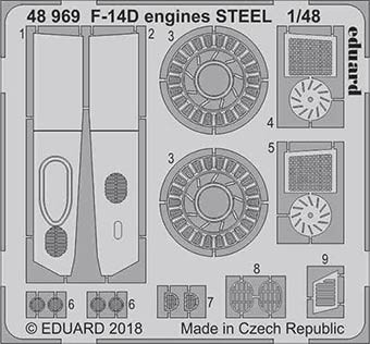 Eduard 48969 F-14D engines STEEL 1/48