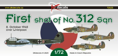 Dk Decals 72123 First shots of No.312 Sqn, Liverpool Oct 1940 1/72