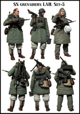 Evolution Miniatures 35062 SS machine gun crew LAH. Set-5