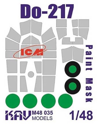KAV M48035 Do-217 (ICM 48271) Окрасочная маска на остекление 1/48