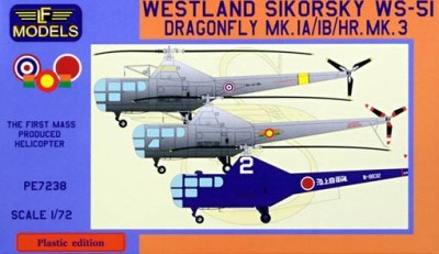 Lf Model P7238 W.Sikorsky WS-51 Dragonfly Mk.IA/IB/HR.Mk.3 1/72