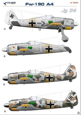Colibri decals 72053 Fw-190 A4 Jg 54 1/72