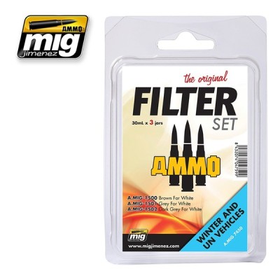 Ammo Mig 7450 Набор из трех фильтров для зимней окраски и техники ООН