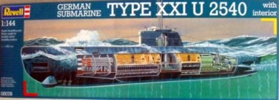 Revell 05078 U-2540 TYPE XXI с интерьером 1/144