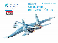 Quinta studio QD72011 Су-27СМ (для модели Звезда) 3D Декаль интерьера кабины 1/72