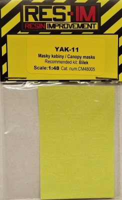 RES-IM RESICM48005 1/48 Canopy Masks for Yak-11 (BILEK)