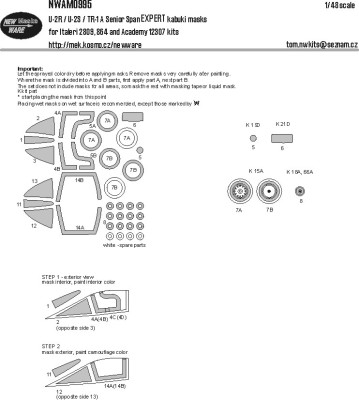 New Ware NWA-M0995 Mask U-2R/2S/TR-1A Senior Span EXPERT (IT/AC) 1/48