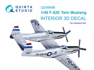 Quinta Studo QD48496 F-82E Twin Mustang (Modelsvit) 1/48