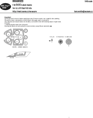 New Ware NWA-M1323 Mask F-5E BASIC (AFV) 1/48