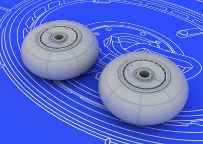 Eduard 672003 1/72 Набор дополнений Bf 110 C/D/E wheels