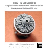 Sbs Model 72084 SBD-5 Dauntless Engine&Exhaust set (HAS) 1/72