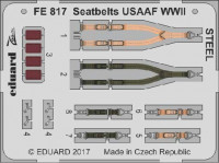 Eduard FE817 Seatbelts USAAF WWII STEEL 1/48