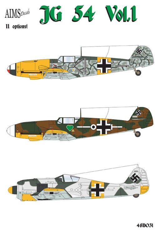 Aims AIMS48D031 JG 54 Messerschmitt Bf-109F-2 of the II 1/48