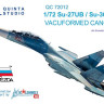 Quinta studio QC72012 Su-27UB/Su-30 vacuformed clear canopy(for Zvezda kit) 1/72