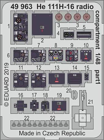 Eduard 49963 SET He 111H-16 radio compartment (ICM)