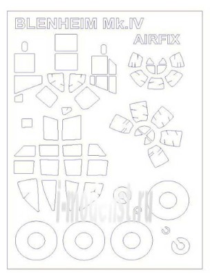 KV Models 72598 Blenheim Mk.IV/Mk.IVF (AIRFIX #A04017,#A04061) + маски на диски и колеса AIRFIX 1/72