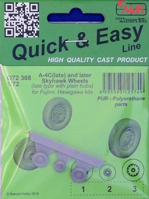 CMK Q72308 A-4C (late) and later Skyhawk Wheels (plain) 1/72