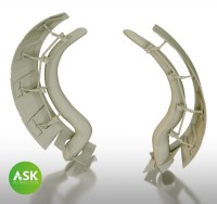 Art Scale 200-A48035 Mitsubishi A6M2 Zero open engine cooling flaps with exhausts detail set - ASK 3D print rec 1/48