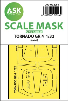 Art Scale 200-M32081 Panavia Tornado GR.4 canopy frame paint masks (outside only) 1/32