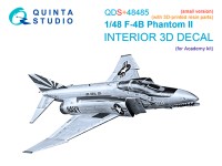 Quinta studio QDS+48485 F-4B Phantom II (Academy) (малая версия) 3D Декаль интерьера 1/48