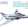 Quinta studio QDS+48485 F-4B Phantom II (Academy) (малая версия) 3D Декаль интерьера 1/48