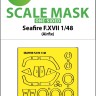 Art Scale 200-M48194 Supermarine Seafire F.XVII wheels and canopy frame paint mask (outside only) 1/48