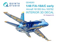 Quinta Studio QD48283 F/A-18A / C early (Hasegawa) 3D Декаль интерьера кабины 1/48