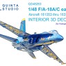 Quinta Studio QD48283 F/A-18A / C early (Hasegawa) 3D Декаль интерьера кабины 1/48