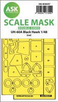 Art Scale 200-M48297 Sikorsky UH-60A Black Hawk wheels and canopy frame paint mask (inside and outside) 1/48