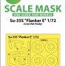 Art Scale 200-M72038 Sukhoi Su-35S Flanker E wheels and canopy frame paint masks (outside only) 1/72