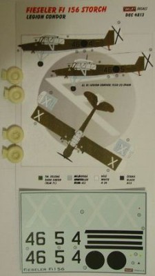 Kora Model DEC4813 Fi 156 Storch (Legion Condor) декали 1/48
