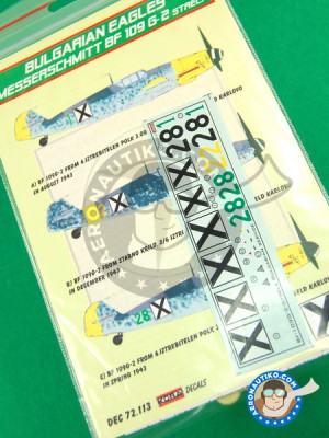Kora Model DEC72113 Bf 109G-2 Strela (Bulgarian Service) декали декали 1/72