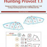 Peewit PW-M48013 1/48 Canopy mask Hunting Provost T.1 (MIKROMIR)