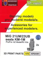 Kovozavody Prostejov EX061 MiG-21UM/23UB seats KM-1M (2 pcs.) 1/72