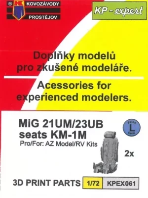 Kovozavody Prostejov EX061 MiG-21UM/23UB seats KM-1M (2 pcs.) 1/72