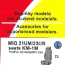 Kovozavody Prostejov EX061 MiG-21UM/23UB seats KM-1M (2 pcs.) 1/72