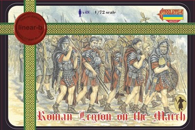 Linear-A LA007 Roman Legion On The March 48 Figures In 12 Poses 1/72