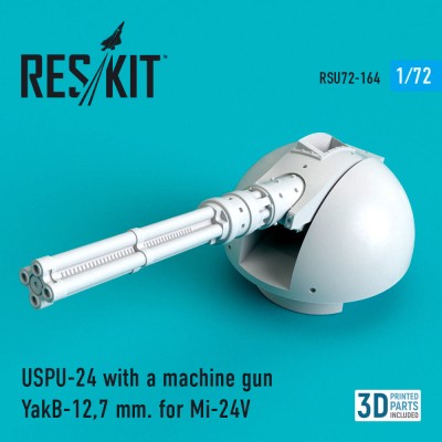 Reskit RSU72-0164 USPU-24 with a machine gun YakB-12,7 mm for Mi-24V Zvezda 1/72