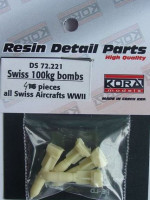 Kora Model DS72221 Swiss 100kg bombs (4 pcs.) WWII 1/72