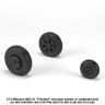 Armory ARAW72049 Mikoyan MiG-21 Fishbed wheels with weighted tires/tyres, mid for MiG-21MF/MFN, MiG-21PF/PFM, MiG-21R, MiG-21SM, MiG-21US/UM 1/72