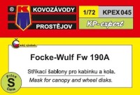 Kovozavody Prostejov EX045 Canopy&wheel mask Focke-Wulf Fw 190A 1/72