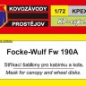 Kovozavody Prostejov EX045 Canopy&wheel mask Focke-Wulf Fw 190A 1/72