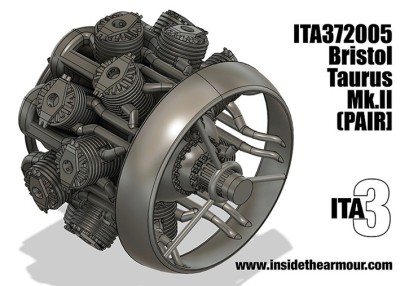 Inside the Armour ITA372005 Taurus II Engines (set of 2) (maintenance version) Bristol Beaufort 1/72
