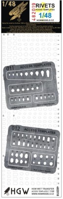 HGW 482019 Rivets - ACCESS templates (decals &amp; PE sets) 1/48